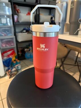 Stanley Red Travel Tumbler with Carry Handle